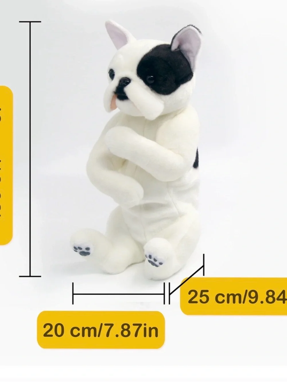 French Bulldog Plush Puppy Dog Zip Up Cotton Fur Backpack Purse Crossbody New